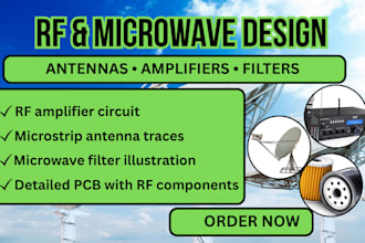 design microwave and rf antennas, amplifiers and filters