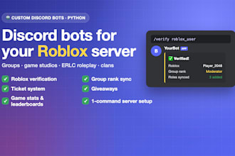 build a custom discord bot for your roblox server