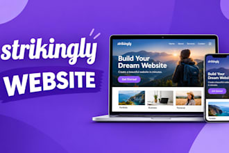 build, design or redesign a professional wordpress strikingly website