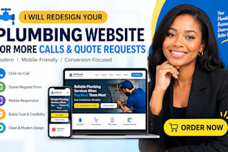 redesign your existing plumbing website for calls and quote requests
