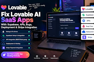 fix lovable ai saas apps with supabase, apis, bugs deployment stripe integration