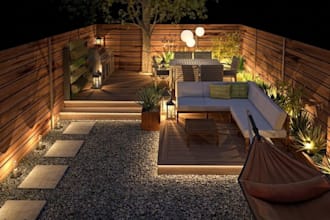 design 3d landscape visualization, backyard patio render, rooftop garden