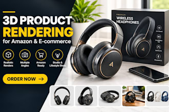 create realistic 3d product rendering for amazon and ecommerce