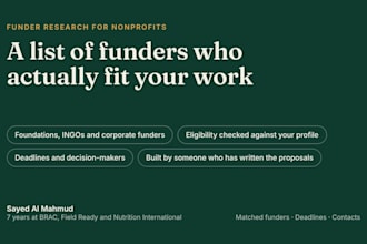 research foundations and donors that fit your nonprofit