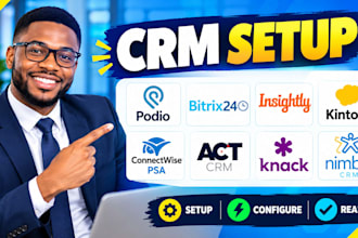 setup podio bitrix24 insightly kintone connectwise psa act CRM knack nimble CRM