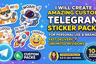 design telegram sticker for you
