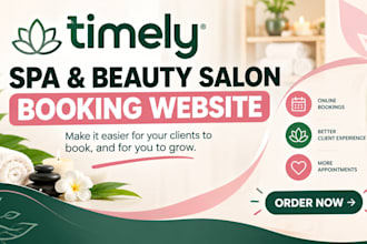 build spa and beauty salon booking cosmetic, glossgenius, and wordpress website