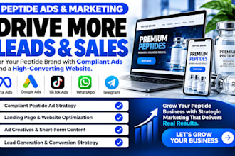 fix peptide ads, run compliant peptide facebook tiktok ads peptide google ads