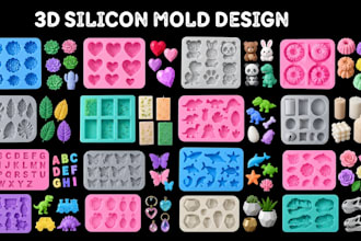 design custom 3d silicone molds for candles, soap, resin and chocolate