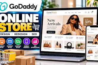 design or redesign a godaddy online store for your business