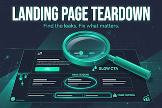 audit landing page conversion rate with teardown and actionable fixes