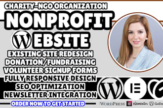 design nonprofit website, charity, ngo website, nonprofit organization website