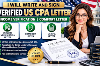 prepare CPA letter CPA mortgage letter CPA review profit and loss comfort letter