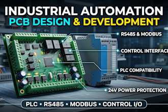 develop industrial automation pcb with plc, rs485, modbus and control interfaces