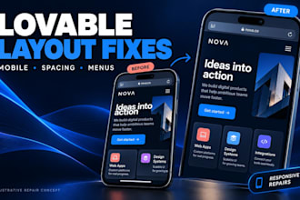 fix lovable website responsive layout issues mobile menu spacing and text sizing