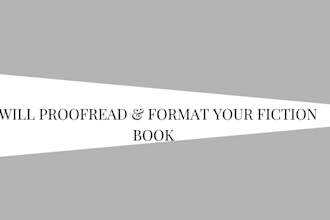 format and proofread your fiction book