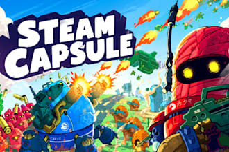 do steam capsule art, game art, graphics for streamers, steam banner, cover art