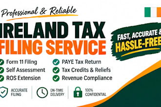 file ireland tax, form 11 filing, self assessment, ros extension paye tax return