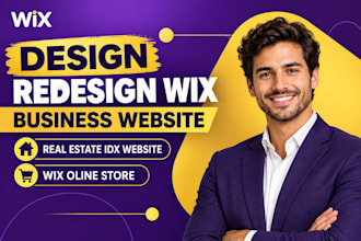 design redesign wix business website, real estate idx website, wix oline store