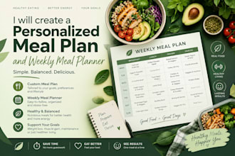 create a personalized meal plan and weekly meal planner