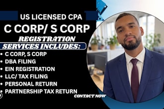 incorporate c corp, s corp, llc for us and non resident