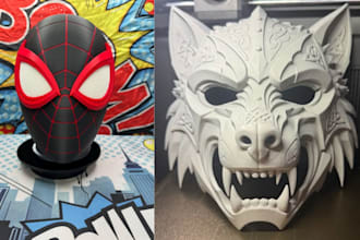 print and paint custom masks and helmets cosplay props stl