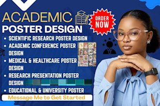design scientific academic, medical, and research posters and presentation