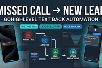 set up gohighlevel missed call text back and lead recovery