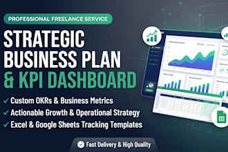create a strategic business plan, kpis, and okrs