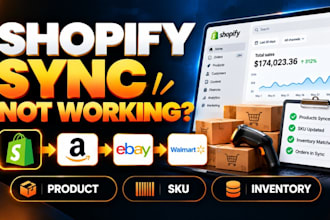 fix shopify product, inventory, sku and marketplace sync issues