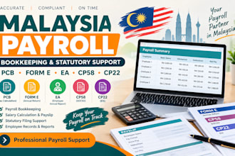 do malaysia payroll bookkeeping with pcb, form e, ea, cp58 and cp22