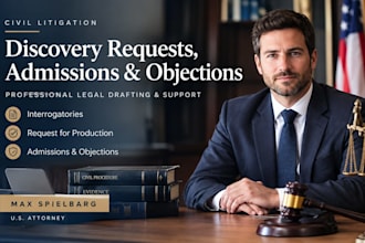 draft requests for admission and discovery objections for civil litigation