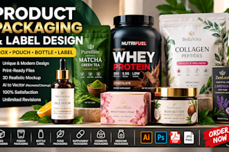 ai packaging into print ready box pouch bottle design product packaging design
