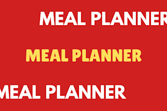 create weekly meal plans, recipe books, grocery lists and meal prep guides