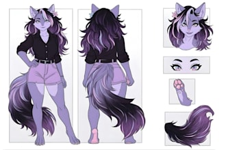 fursona ref sheet furry reference sheet anthro character art oc nsfw ref sheet