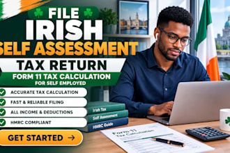 flle irish self assessment tax return, form 11 tax calculation for self employed