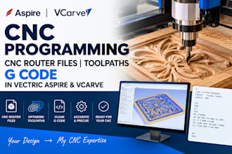 do cnc programming cnc router files toolpaths g code in vectric aspire vcarve