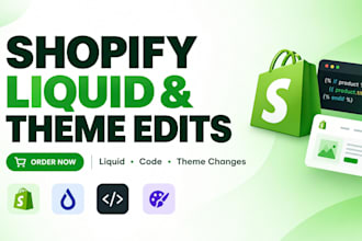 do shopify liquid edits, code changes and theme edits