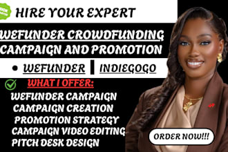do your wefunder campaign creation and promotion with targeted investor