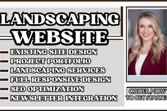 design a responsive landscaping, lawn care, gardening, landscape design website