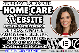design home care website, home healthcare, senior care, home care agency website