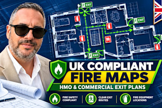 design UK compliant fire evacuation maps and escape plans