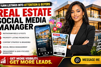 real estate social media manager realtor property marketing instagram reels post