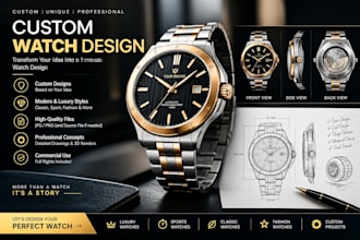 create a professional custom watch design