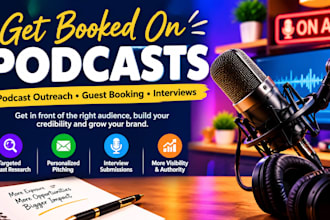 do podcast outreach and booking for podcast interviews and guest opportunities