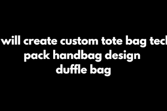 create handbag design duffle bag tote bag flat sketch