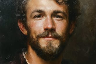 create a stunning realistic oil painting portrait from your photo
