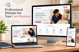 design a professional home care website for senior care