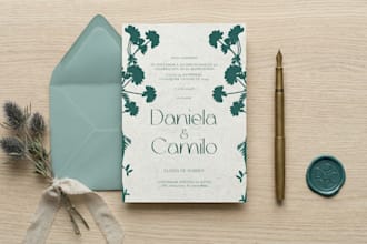create beautiful wedding invitation cards
