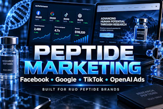 be your peptide marketing expert facebook ads google ads tiktok ads openai ads
